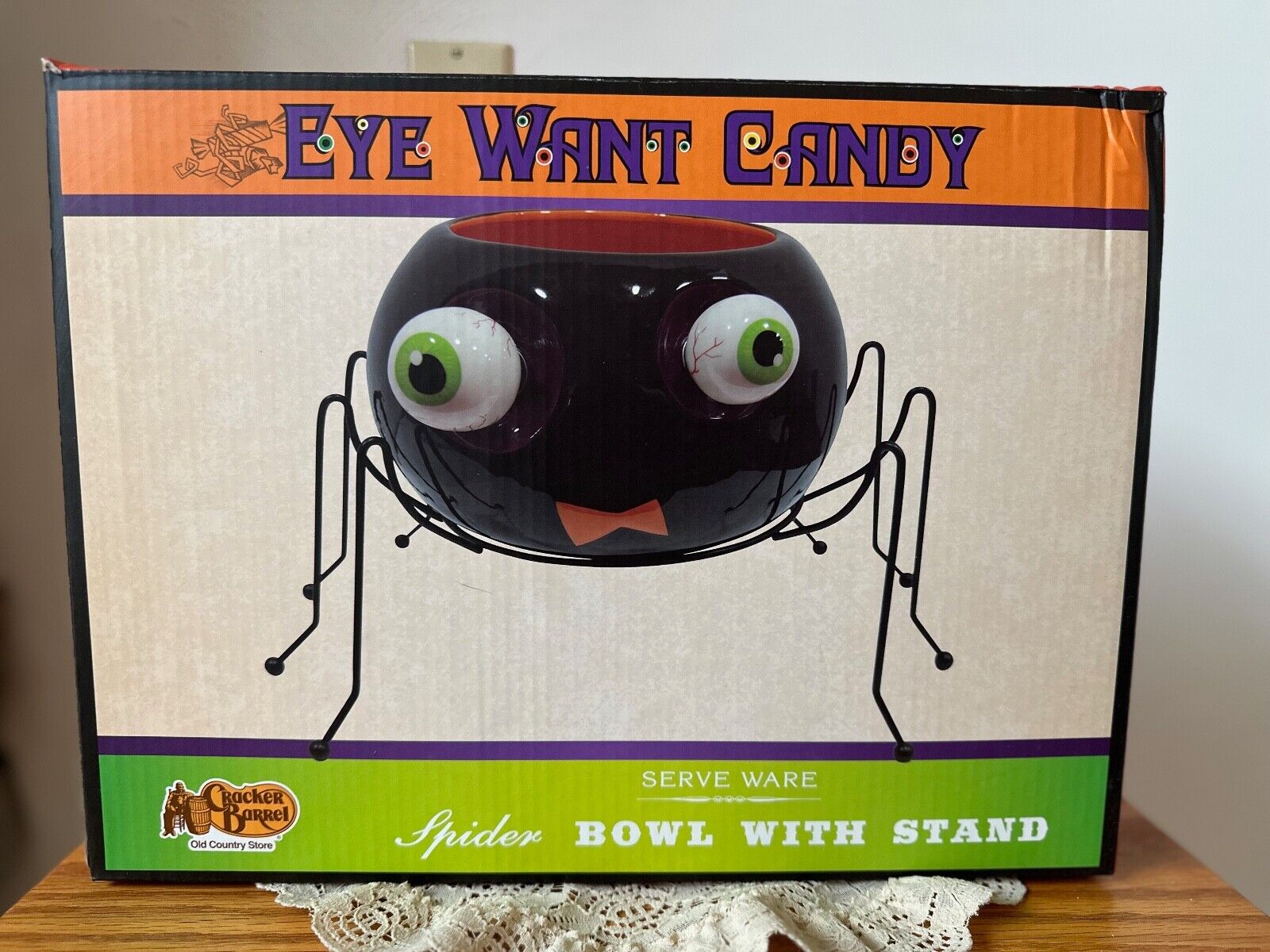 Cracker Barrel Eye Want Candy Spider Candy Dish With Bouncing Google Eyes