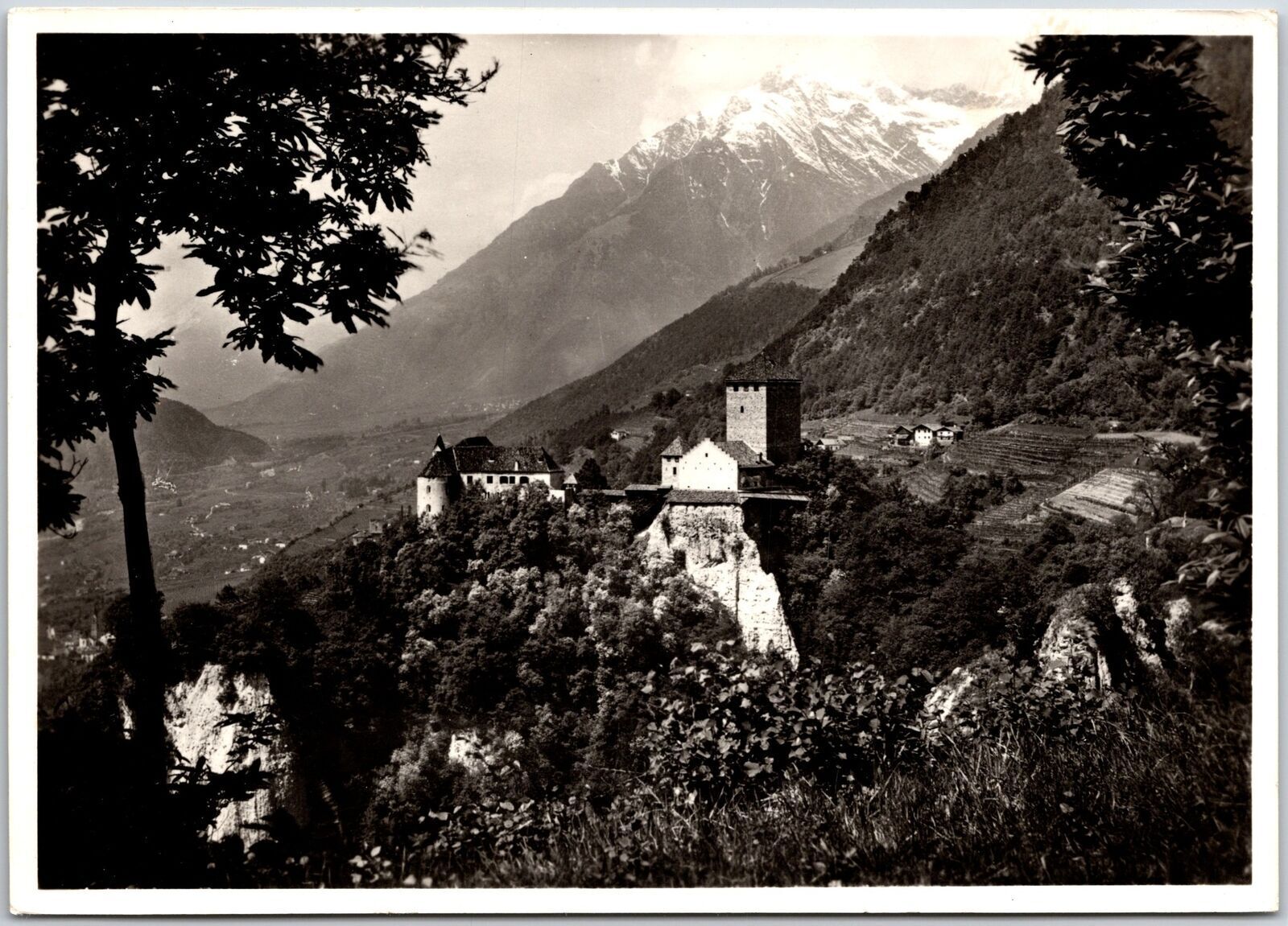 Tirolo - Castel Tirolo Italy Mountain Alps Buildings Real Photo RPPC Postcard