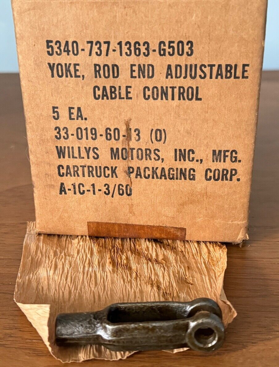 NOS Willys Military Jeep G503 Adjustable Rod End Yoke for Clutch Cable