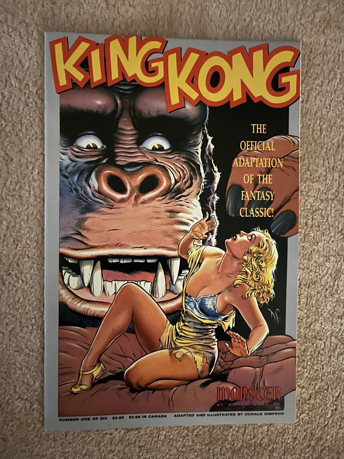 KING KONG #1 1991 Monster Comics ~ DAVE STEVENS COVER High Grade
