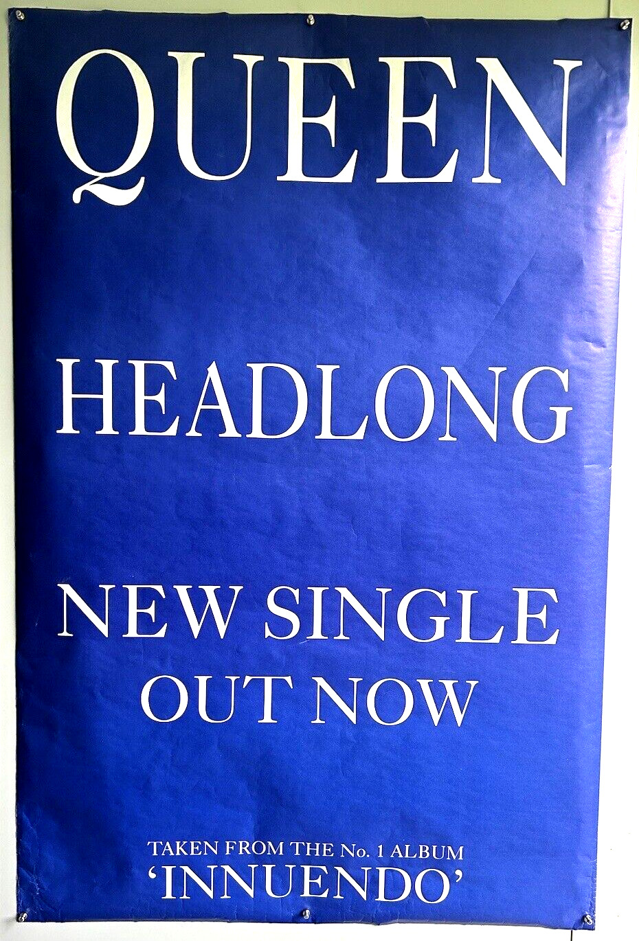 Queen Freddie Mercury Billboard Poster Promotional Head Long New Single 1989