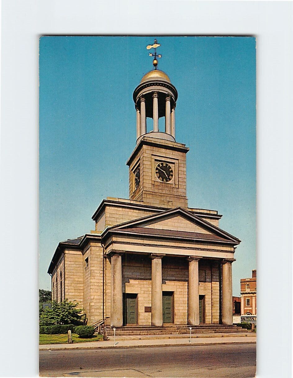 Postcard Church of the Presidents Stone Temple Quincy Massachusetts USA