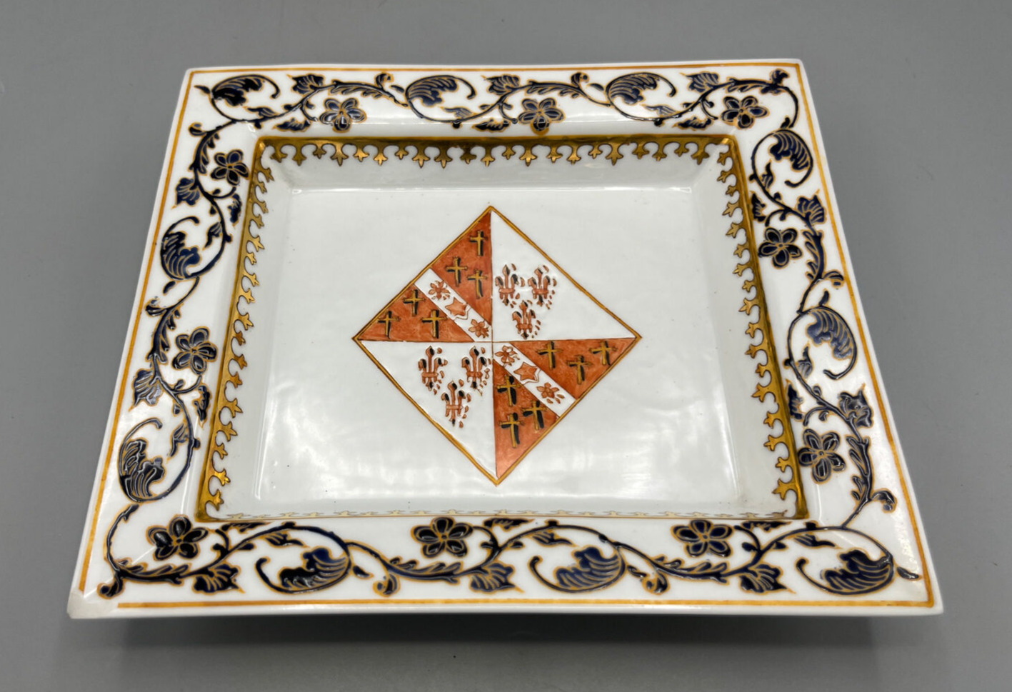 French Tray Porcelain Extremely Rare Early 1900s Antique 7 1/2\
