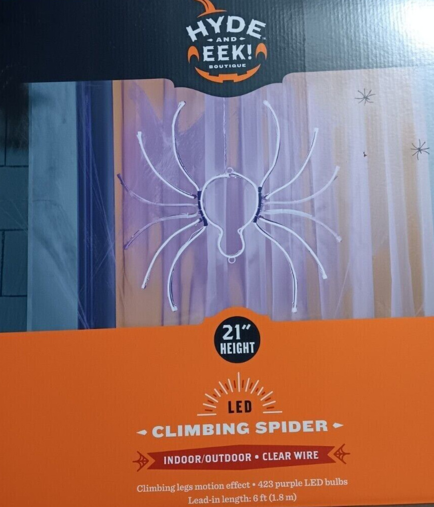 2023 Hyde Eek Target Halloween Climbing Spider Faux Neon Light Motion SHIPS FAST