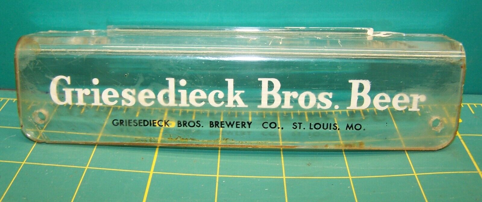 Vintage Griesedieck Bros Beer St Louis MO Clock Cash Register Topper Plate