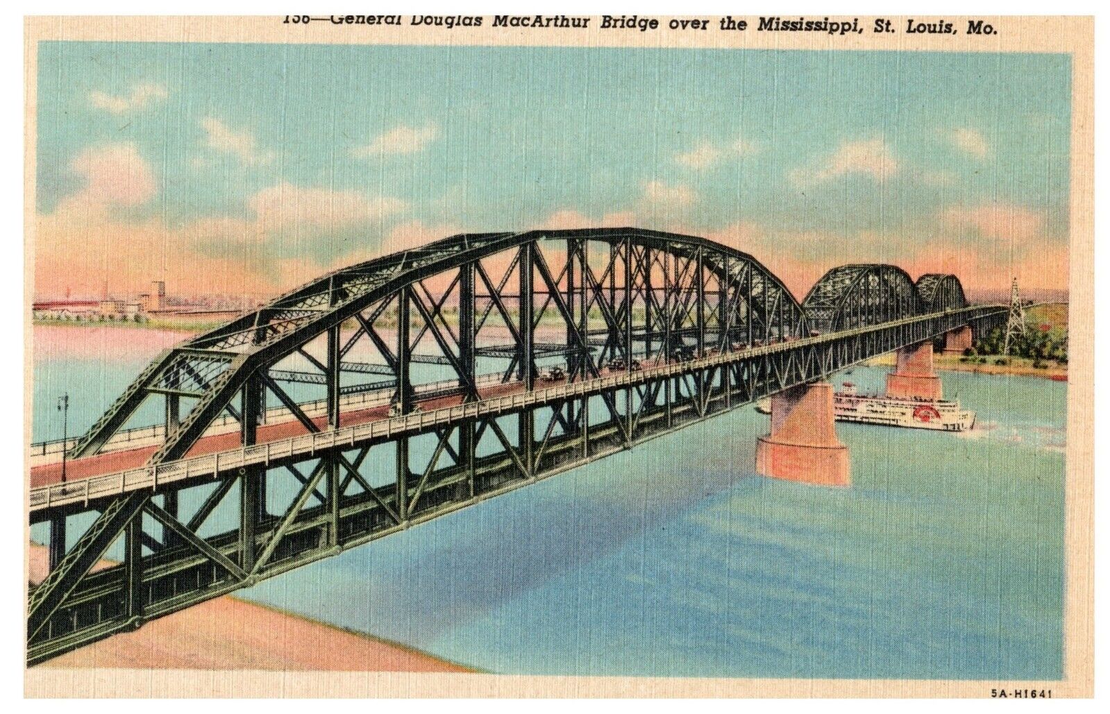 1935 General Douglas MacArthur Bridge over the Mississippi, St. Louis, Missouri 