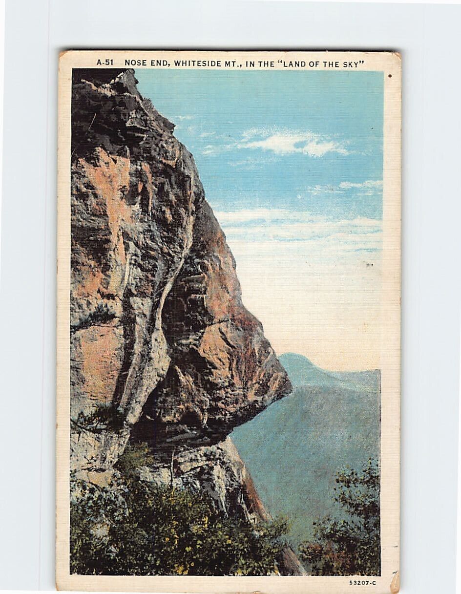 Postcard Nose End Whiteside Mountain Land of the Sky North Carolina USA