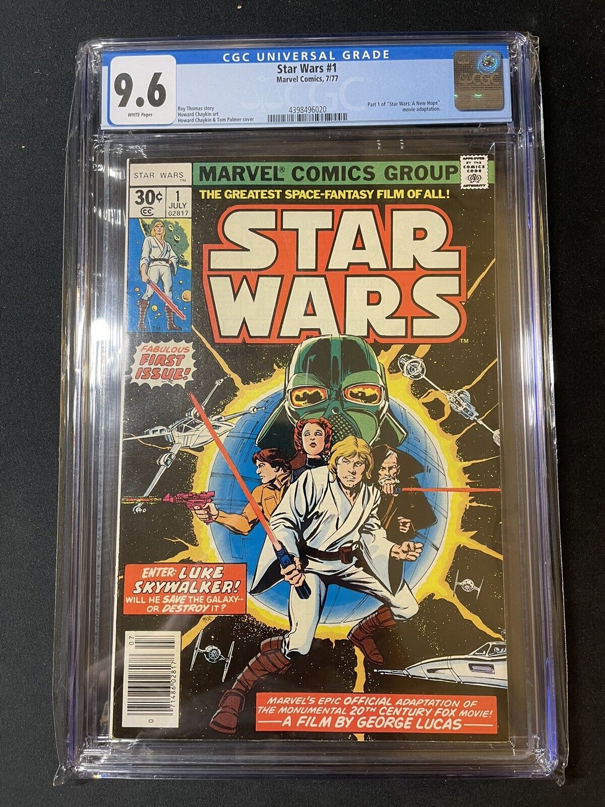 Star Wars #1 CGC 9.6 White Pages Classic Marvel Comic Book Huge Modern Grail