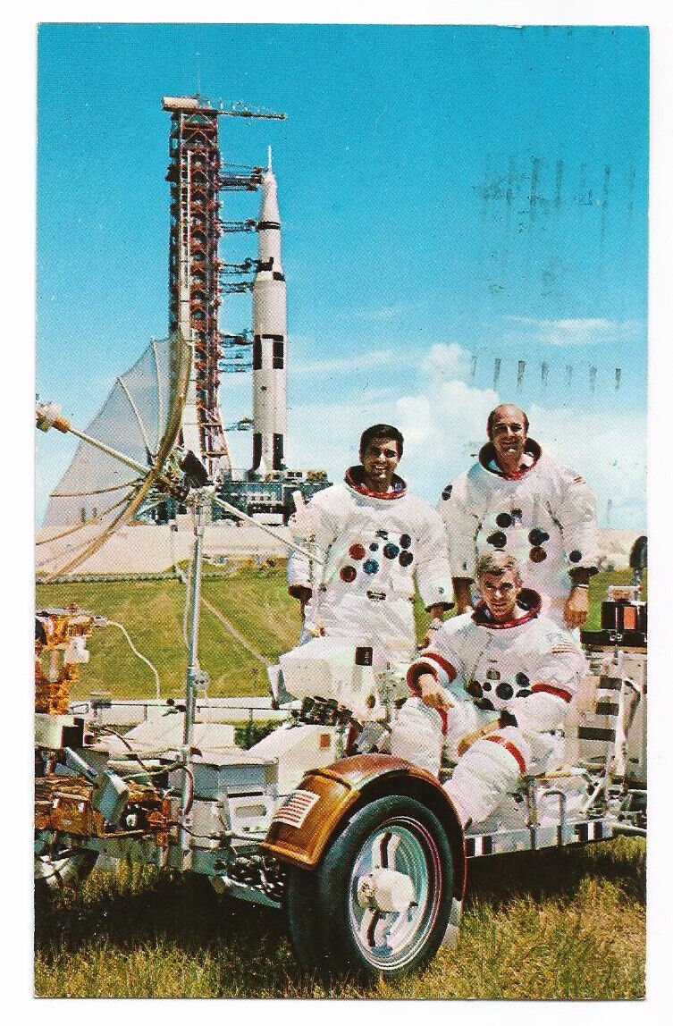 Apollo 17 Crew NASA FL Postcard Astronauts Lunar  Vehicle