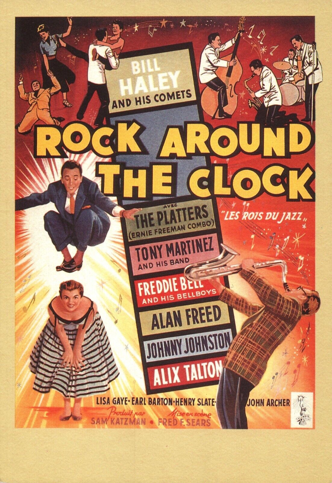 Bill Haley Rock Around the Clock Movie France Postcard
