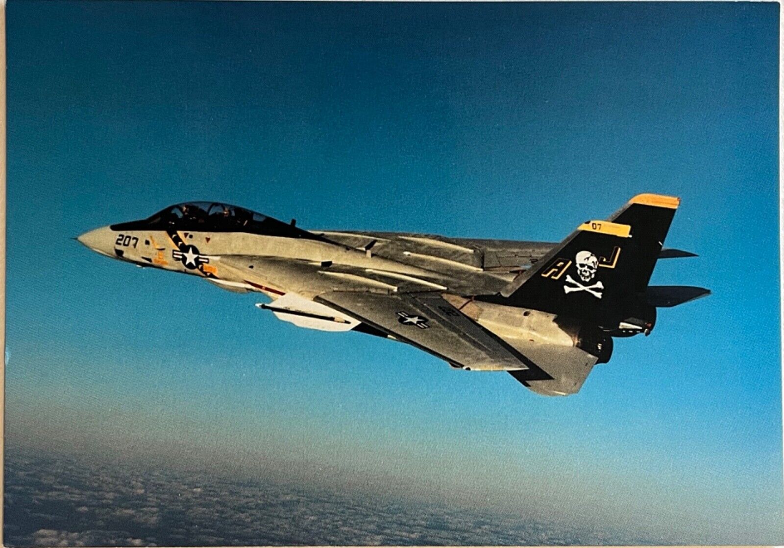 Grumman F-14A Tomcat Navy Top Gun Aircraft In Flight Vintage 4x6 Postcard c1990