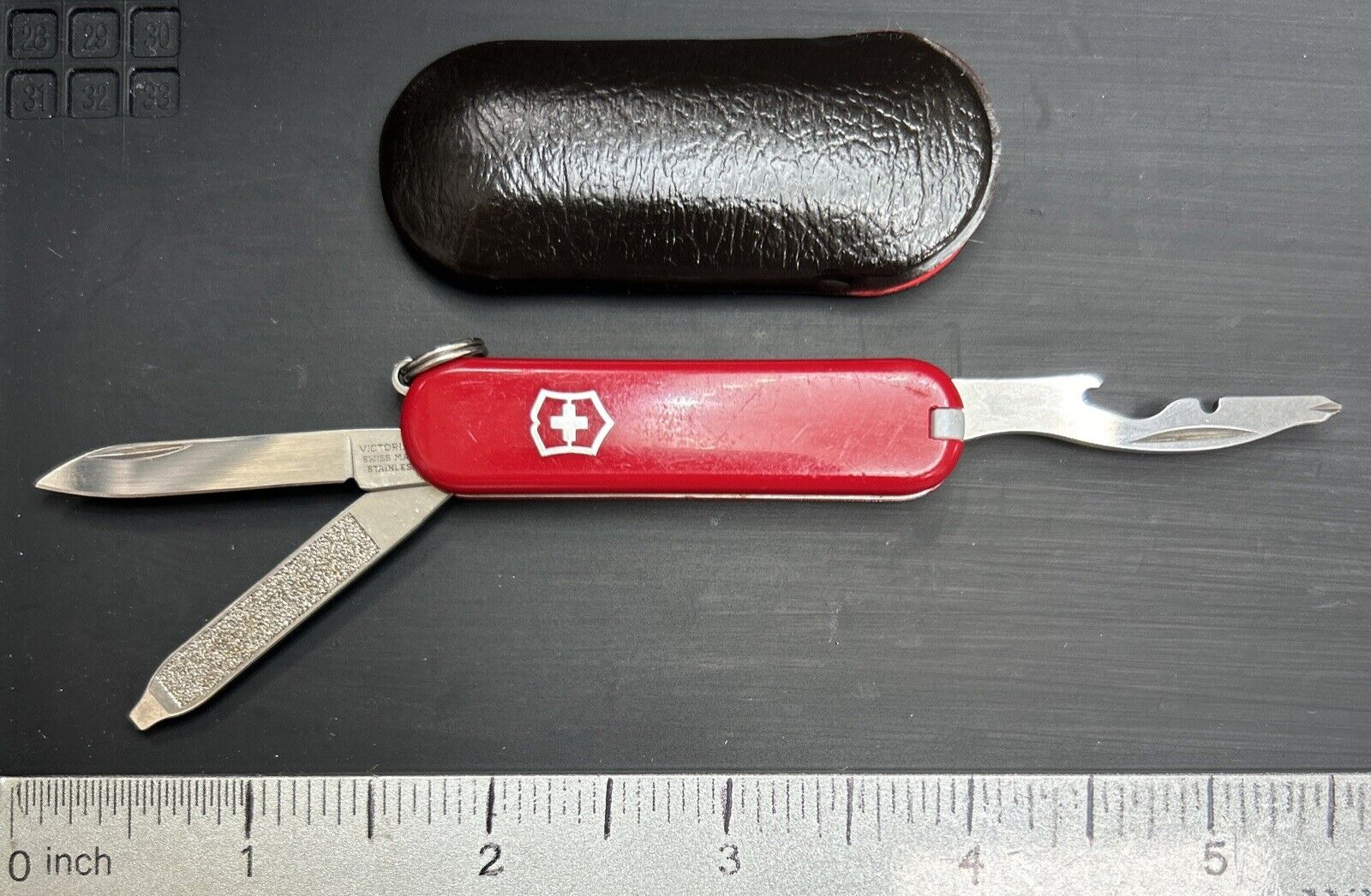 INTEGRA PIPETBOY Logo Victorinox Rally 58mm Swiss Army Knife Red Excellent USED