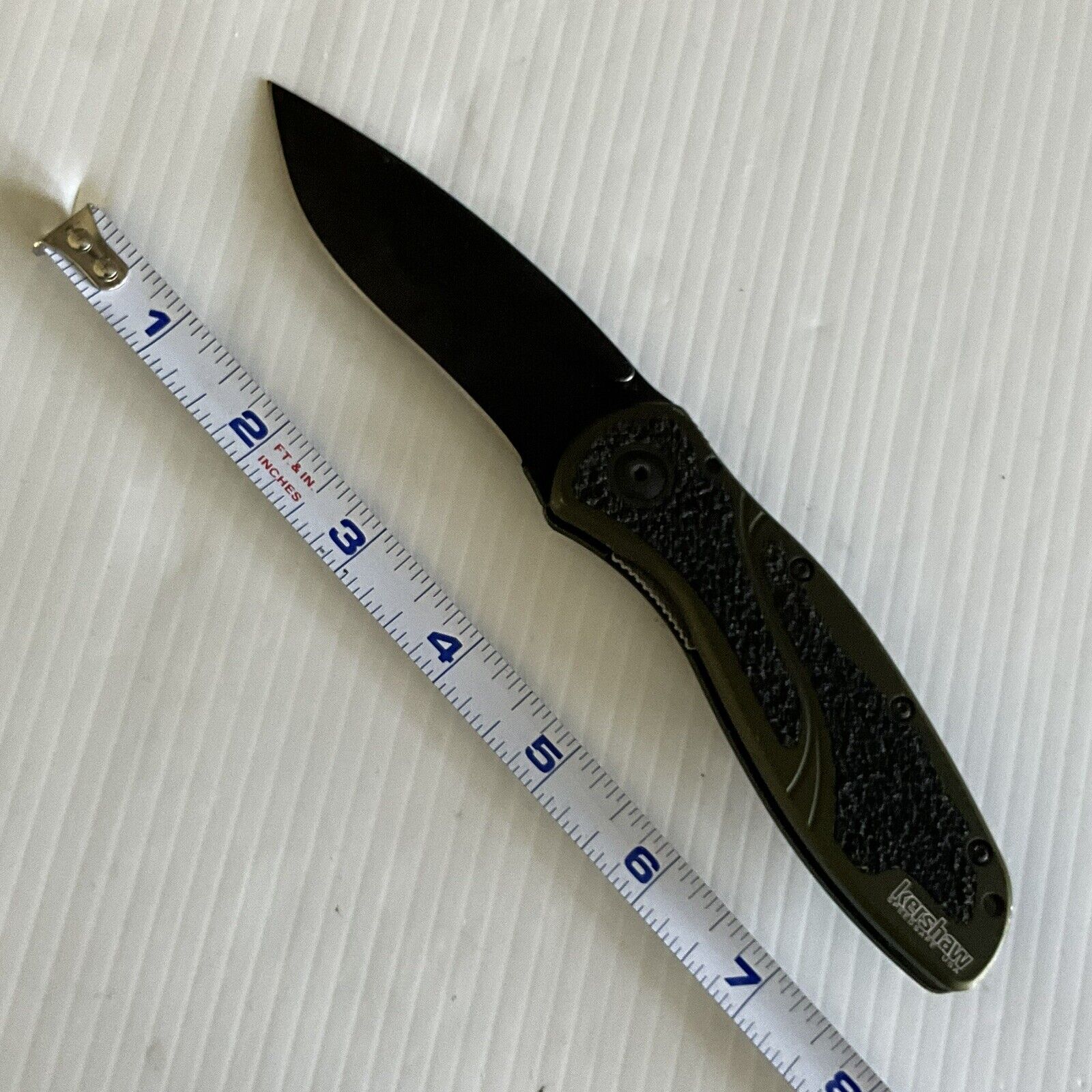 Kershaw 1670OLBLK Folding Pocket Knife Drop Point Plain Edge