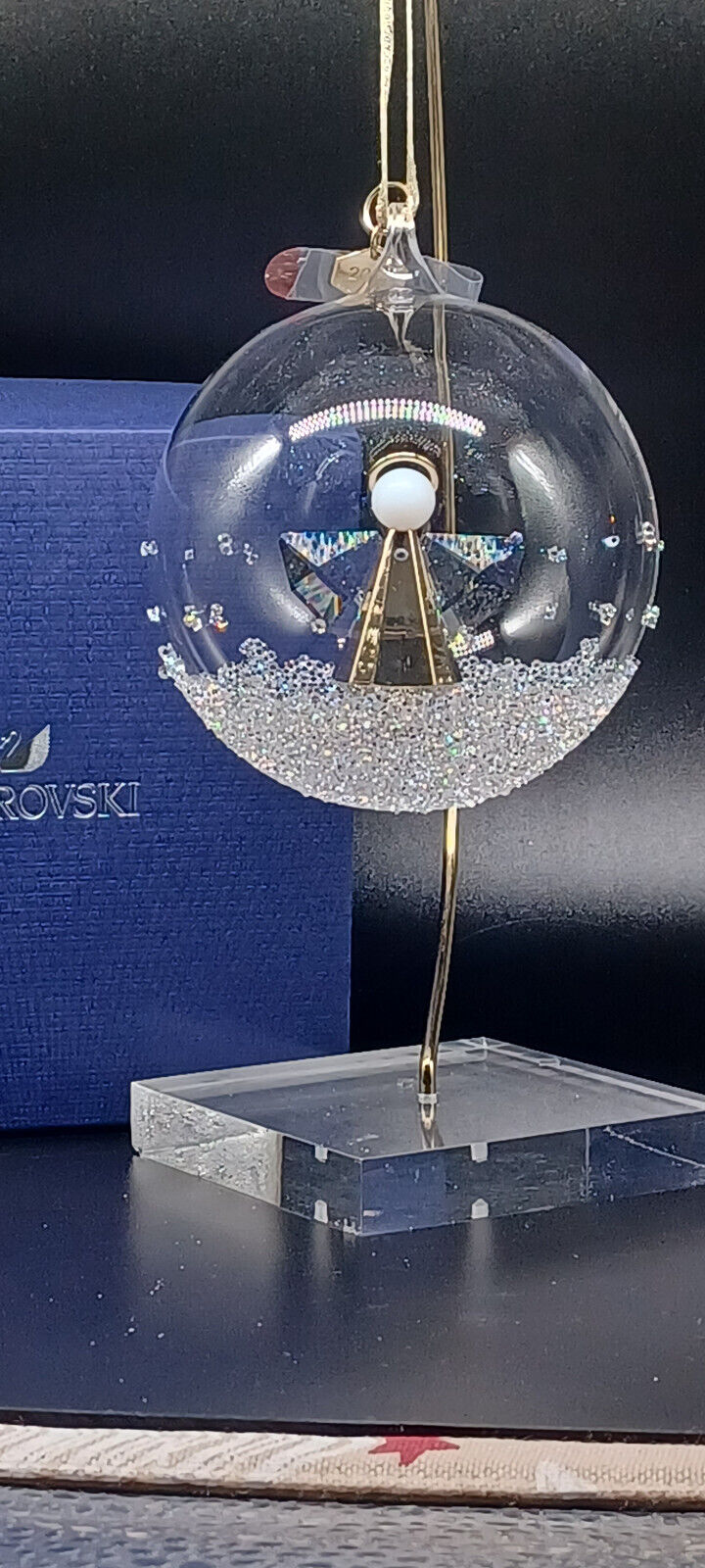 New 100% SWAROVSKI Crystal Angel Halo Annual Edition 2022 Ball Ornament 5625988