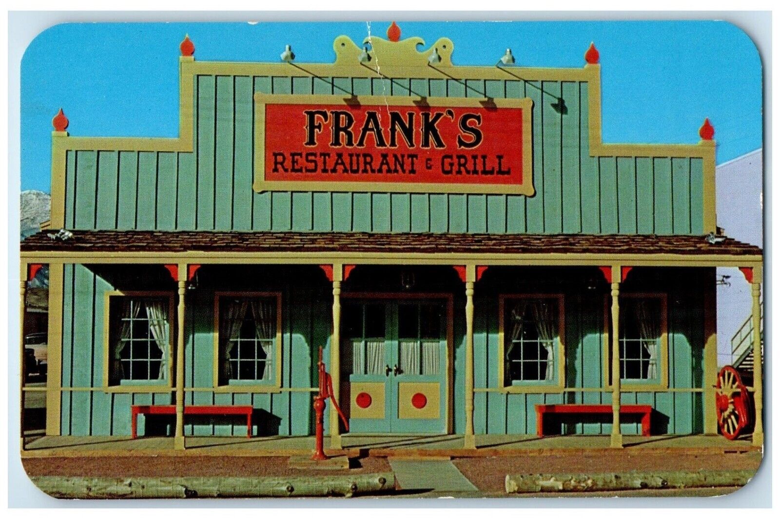 c1950's Frank's Restaurant & Grill Colorado Springs Colorado CO Vintage Postcard