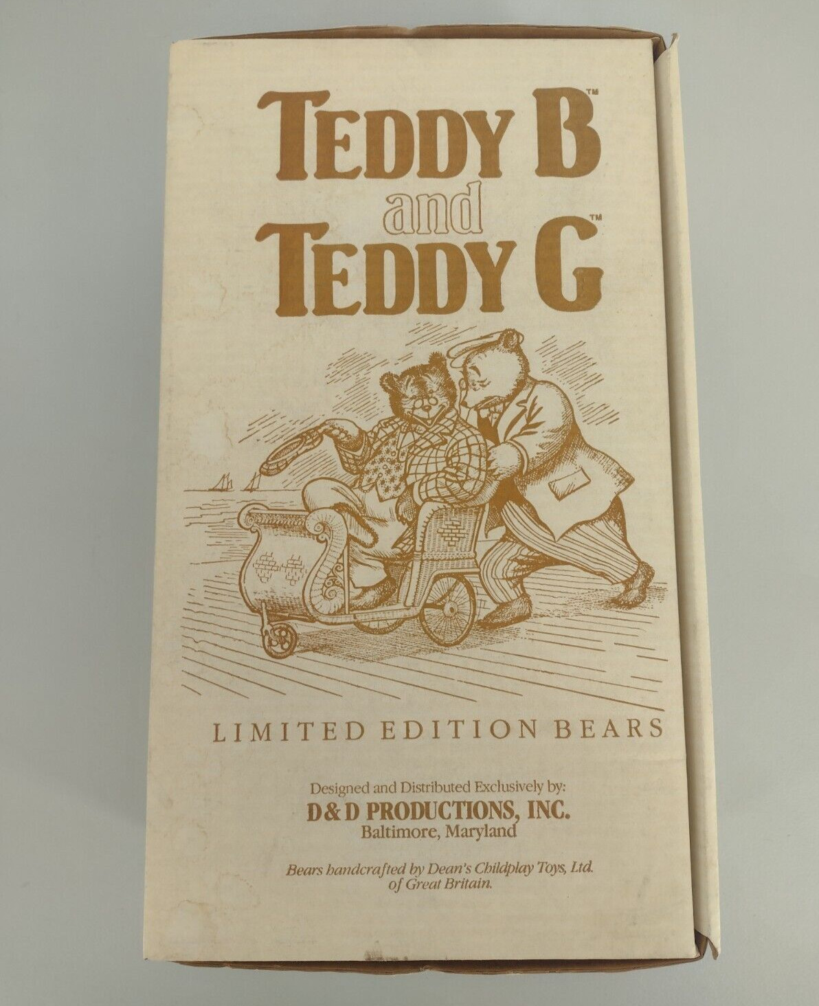 BOX ONLY For Vintage Teddy B And Teddy G Limited Edition Bear, Teddy Roosevelt
