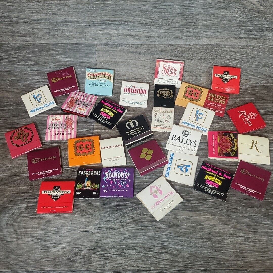 Lot Of (31) Vintage Las Vegas Hotel and Casino Matchbooks Unstruck Hard To Find