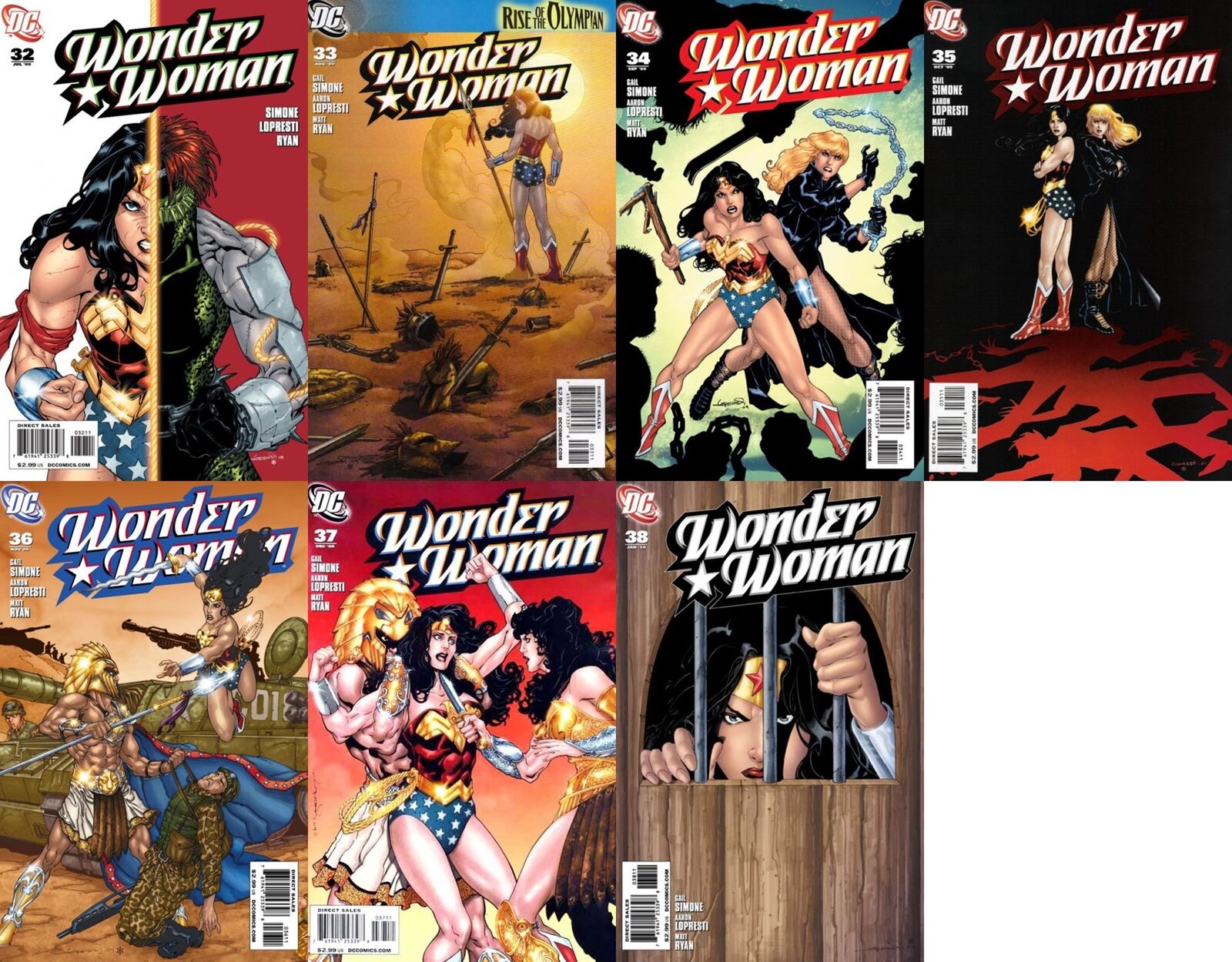 Wonder Woman #32-38 Volume 3 (2006-2010) DC Comics - 7 Comics