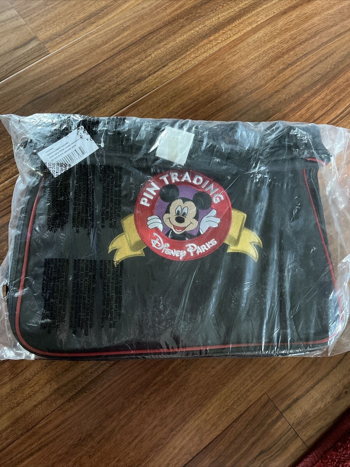 New Official Disney Parks Large Embroidered Pin Trading Bag With Strap