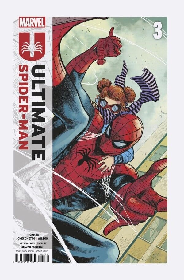 ULTIMATE SPIDER-MAN 3 2ND PRINT CHECCHETTO VARIANT NM HICKMAN  MARVEL 2024