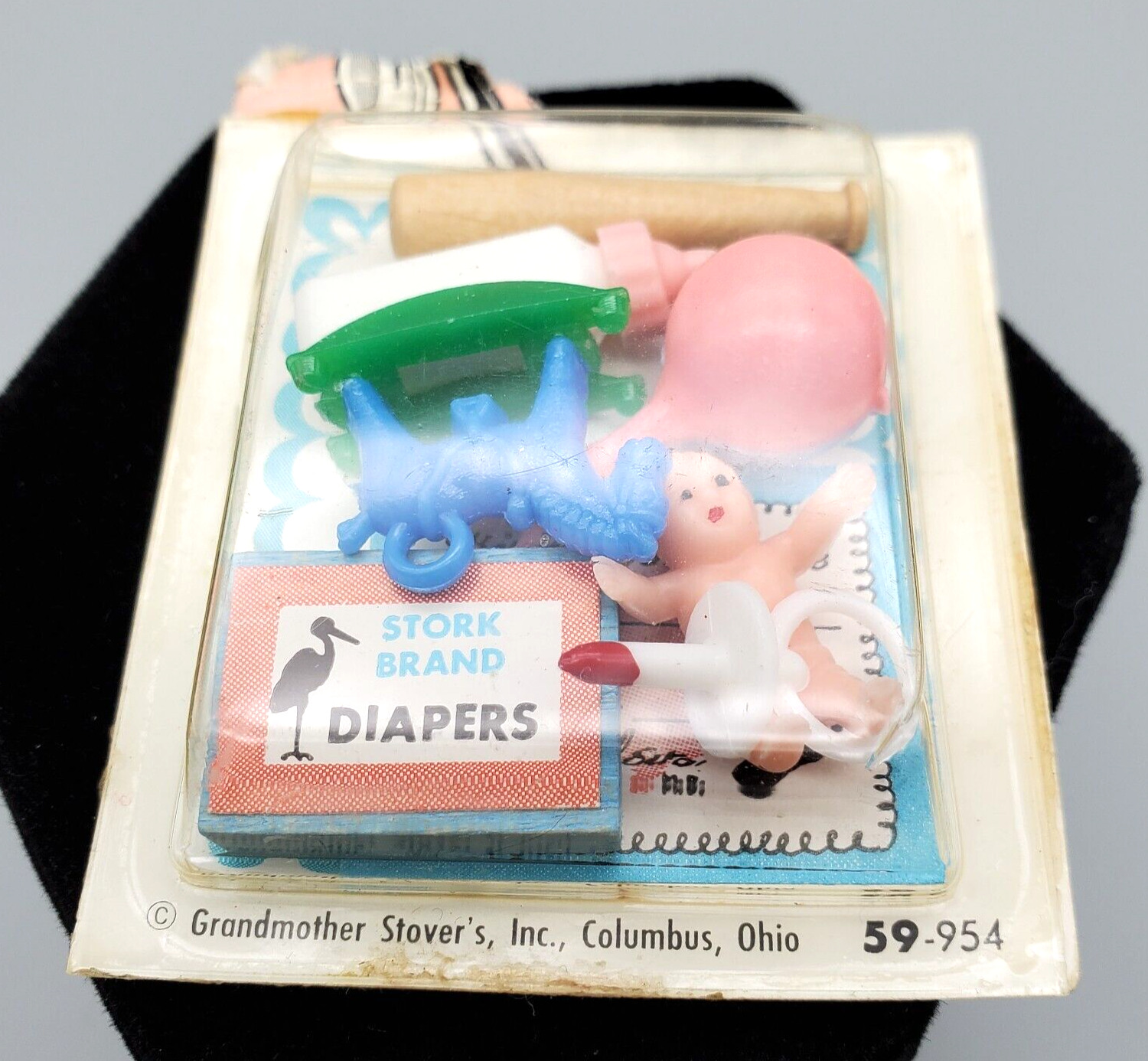Vintage Grandmother Stovers Miniatures Baby 7 Piece Set Minis Newborn New Baby
