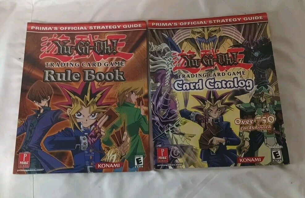 Yu-Gi-Oh Prima's Strategy Guide Lot Rule Book & Card Catalog Yugioh Trading 