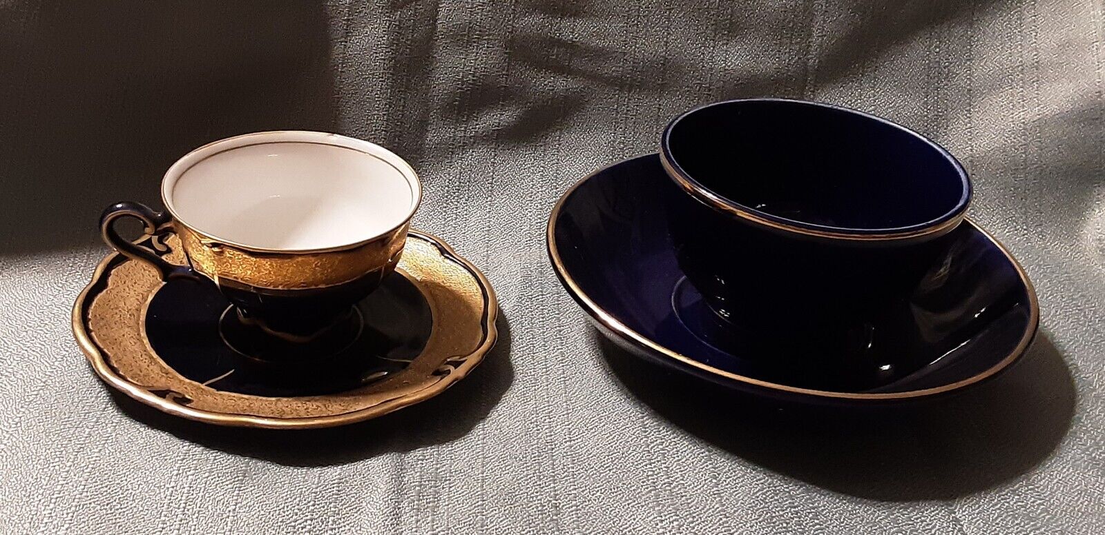 Pair of Vintage German Bone China Teacup & Saucers