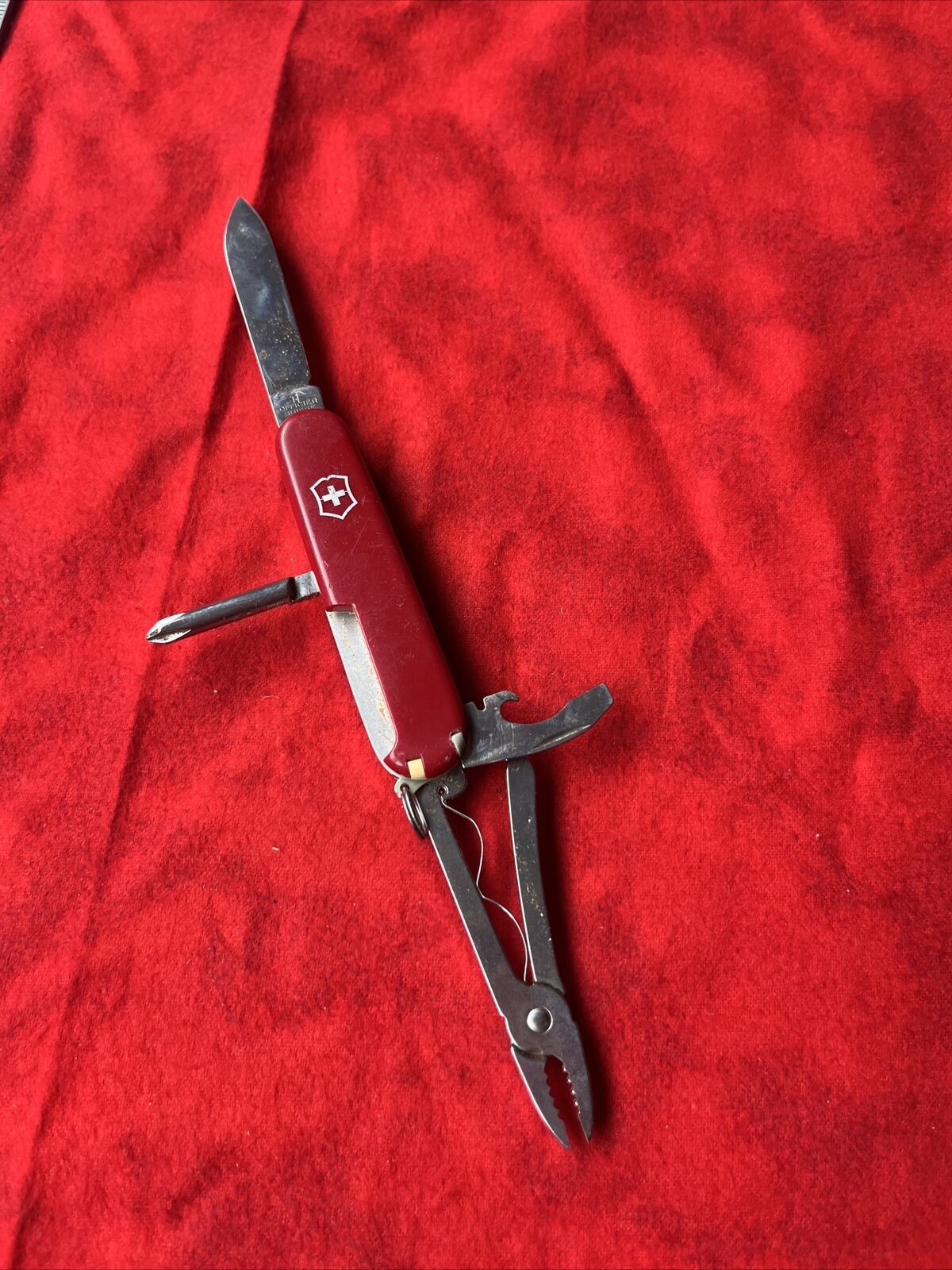 VINTAGE VICTORINOX SWISS ARMY OFFICER SUISSE POCKET KNIFE TOOL (h59)