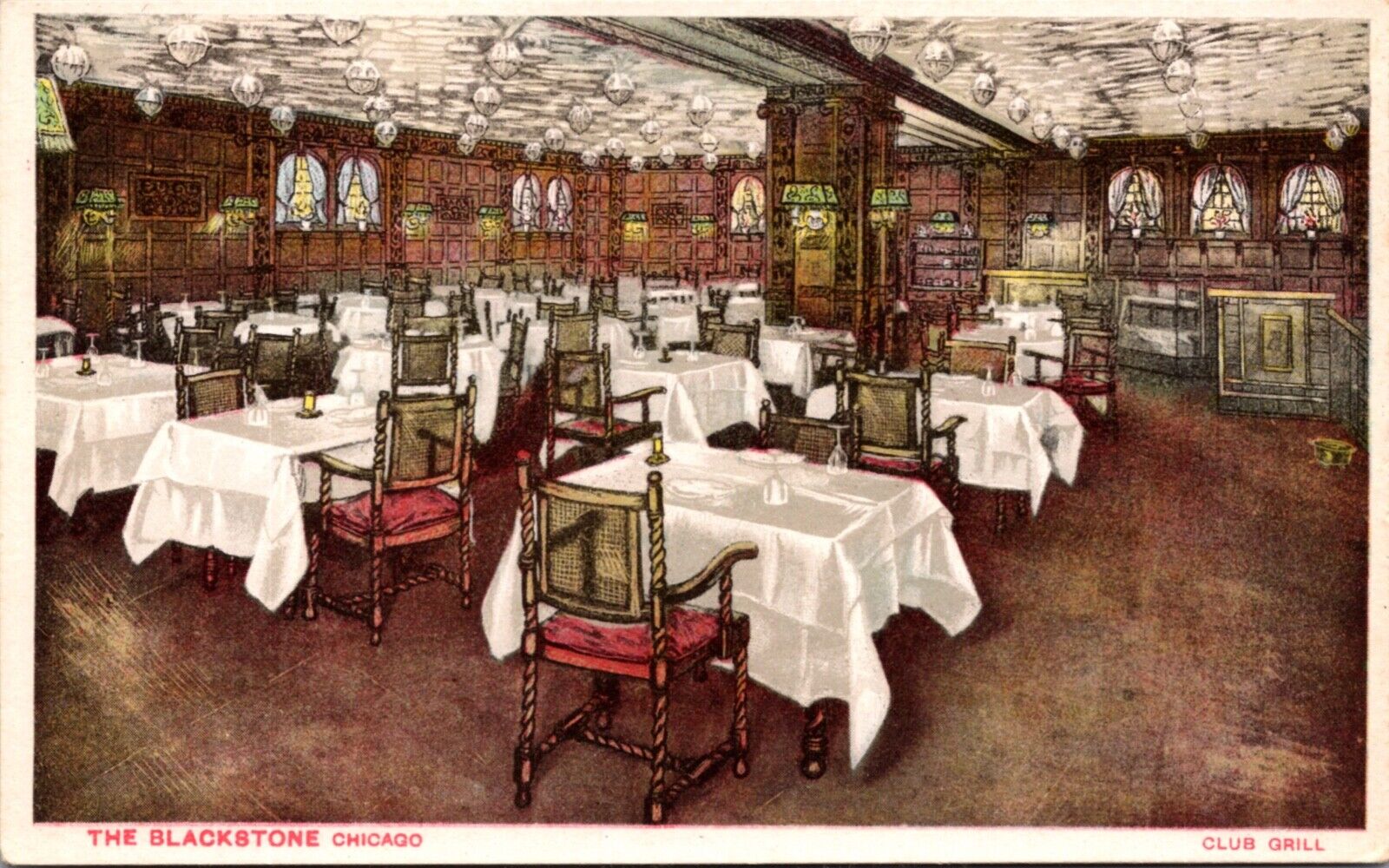 Postcard Club Grill at The Blackstone Hotel in Chicago, Illinois