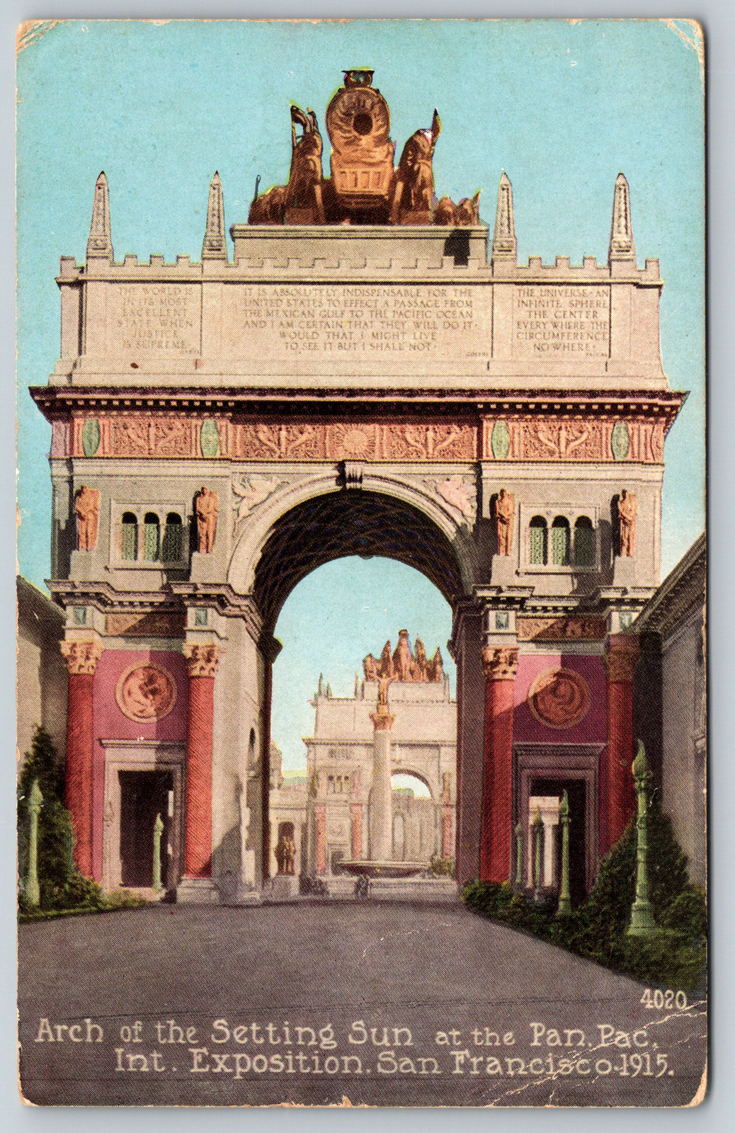 c1910s Arch of Setting Sun San Francisco 1915 Expo Antique Postcard