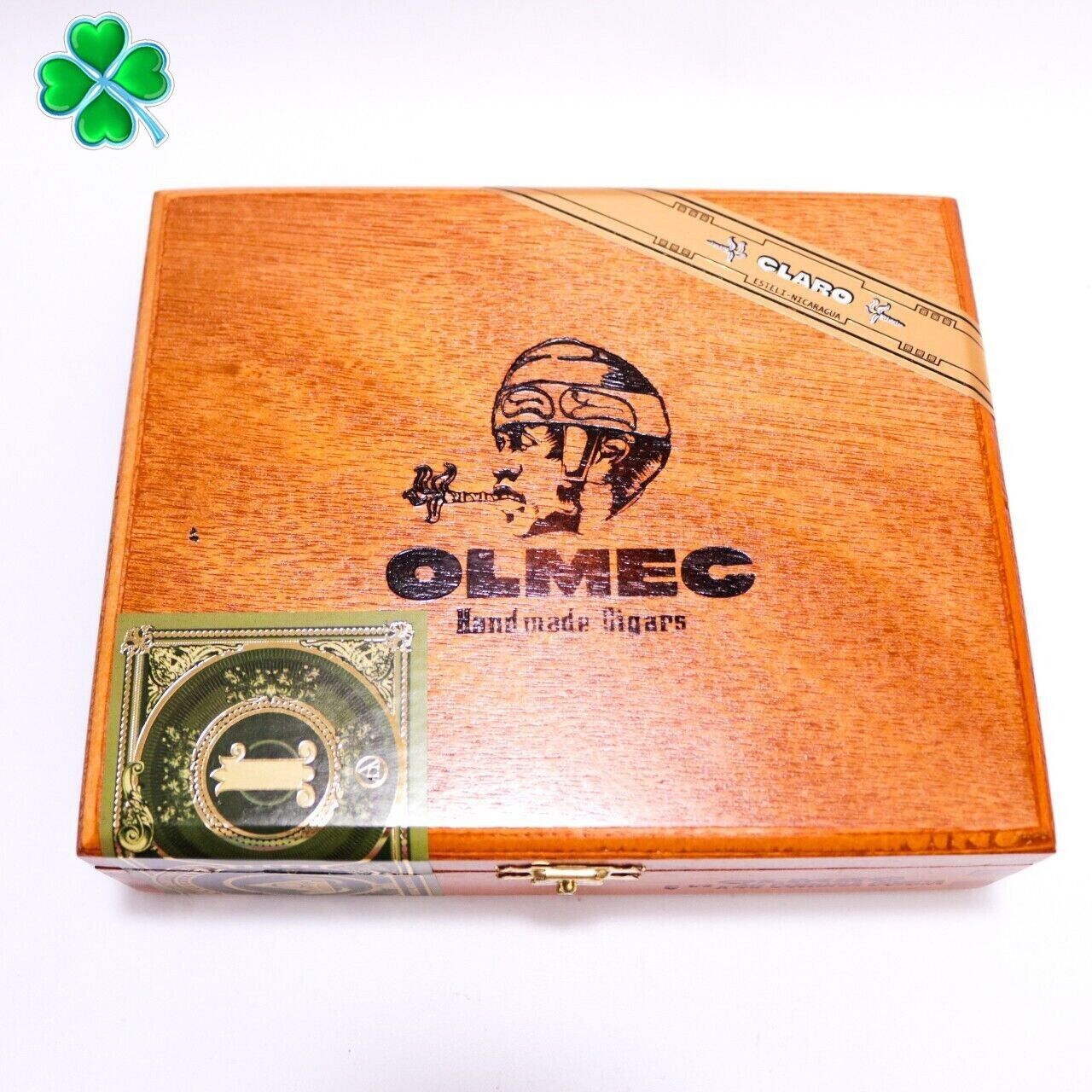 Olmec Corona Gorda Empty Wood Cigar Box 6.5\