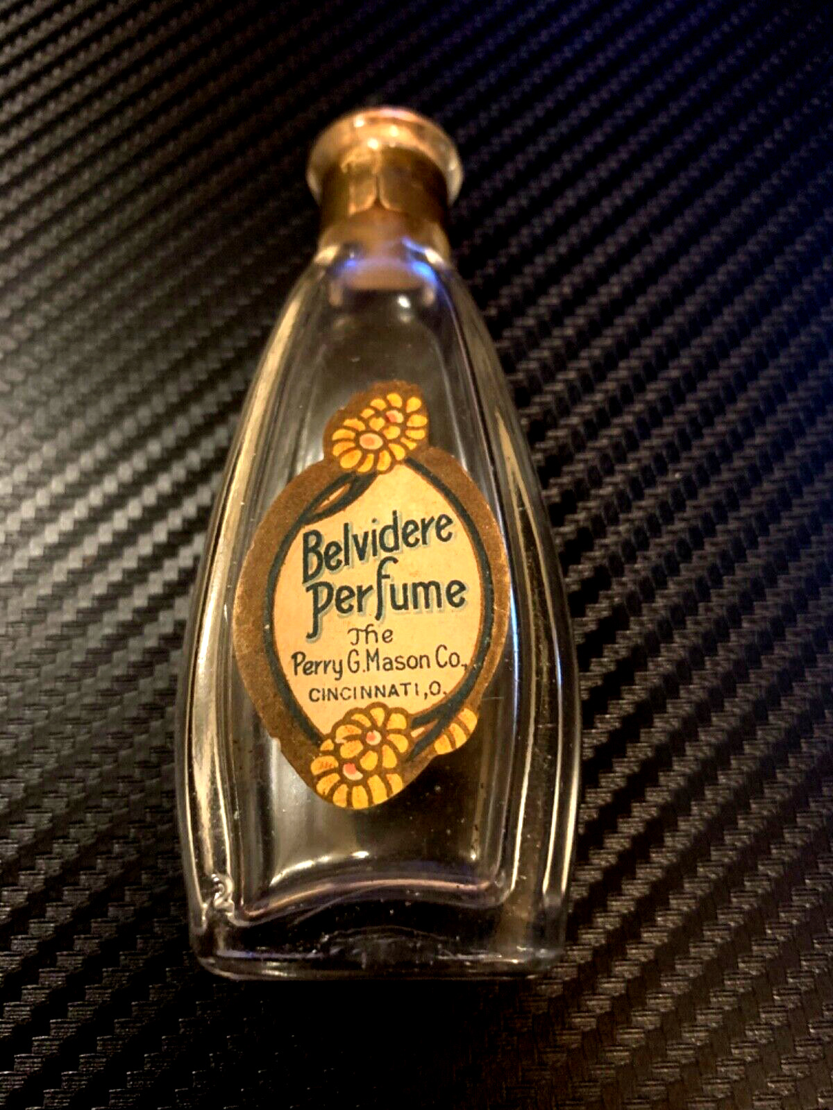 Lovely   Antique perfume bottle.  Belvidere by Perry G. Mason & Co.  1920s.