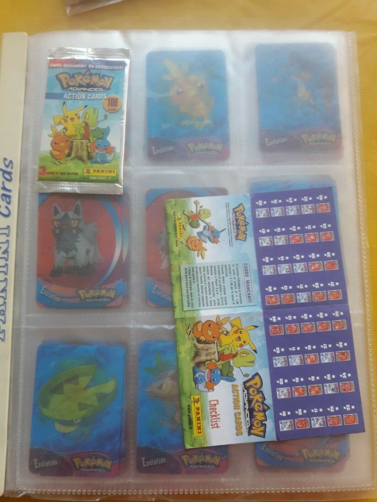  Pokemon Advanced Action Cards 1/108 Panini Complete Mint Condition Complete Set