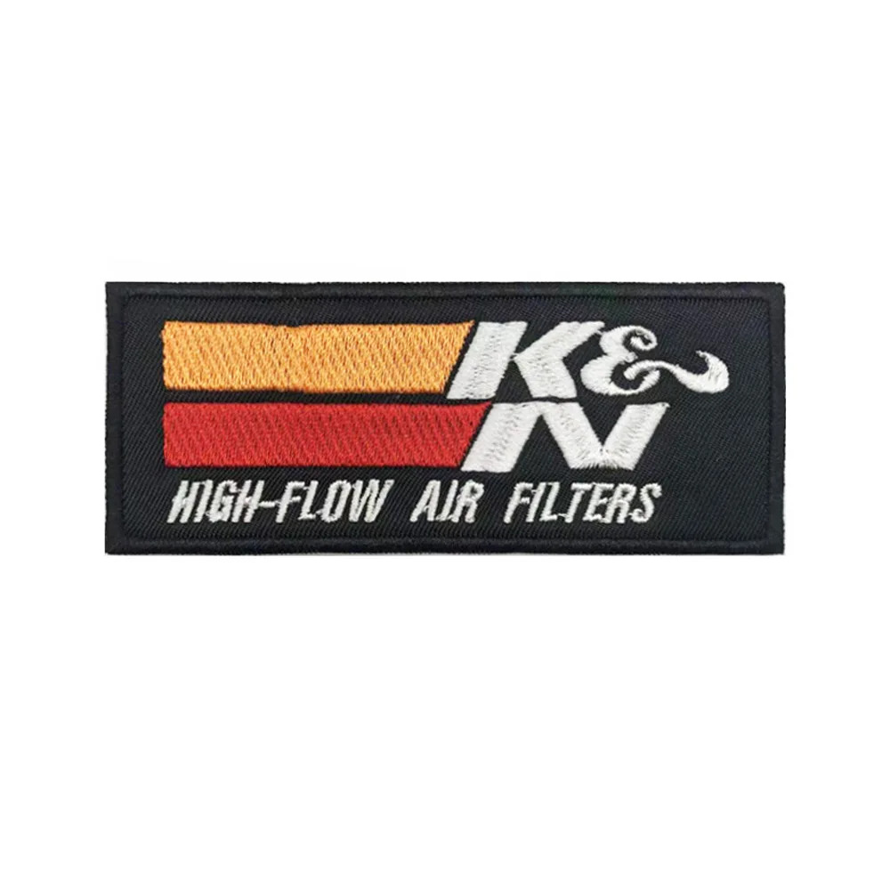 K&N HIGH-FLOW AIR FILTERS EMBROIDERED IRON-ON PATCH...
