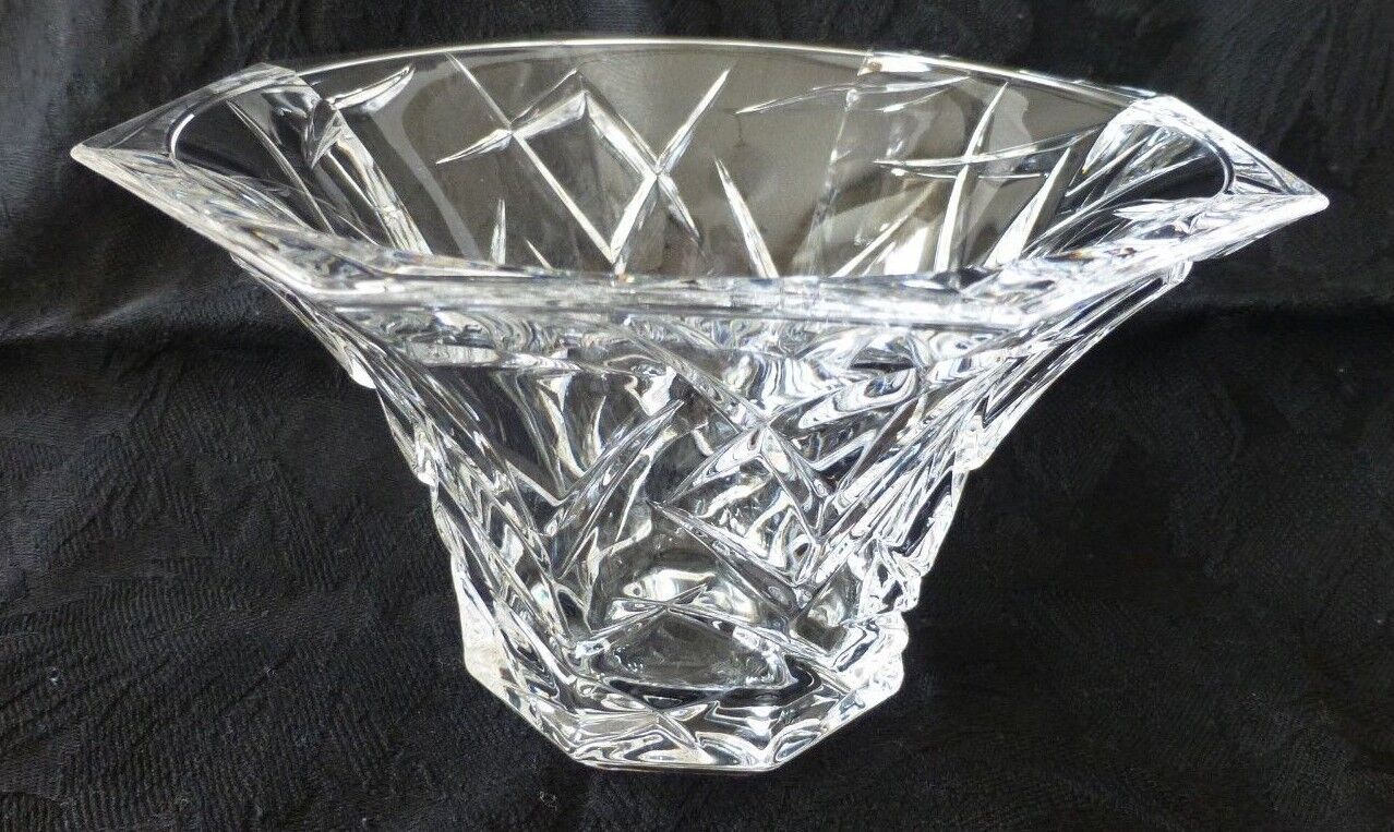 Marquis Waterford Crystal Modern Flared Bowl Germany 8 Sided Candy Nut Dish