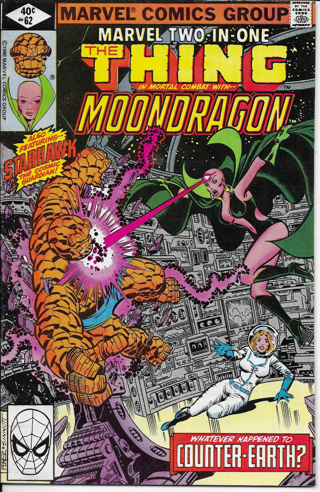 Marvel Two-in-One #61 Thing Moondragon High Evolutionary Her Mark Gruenwald