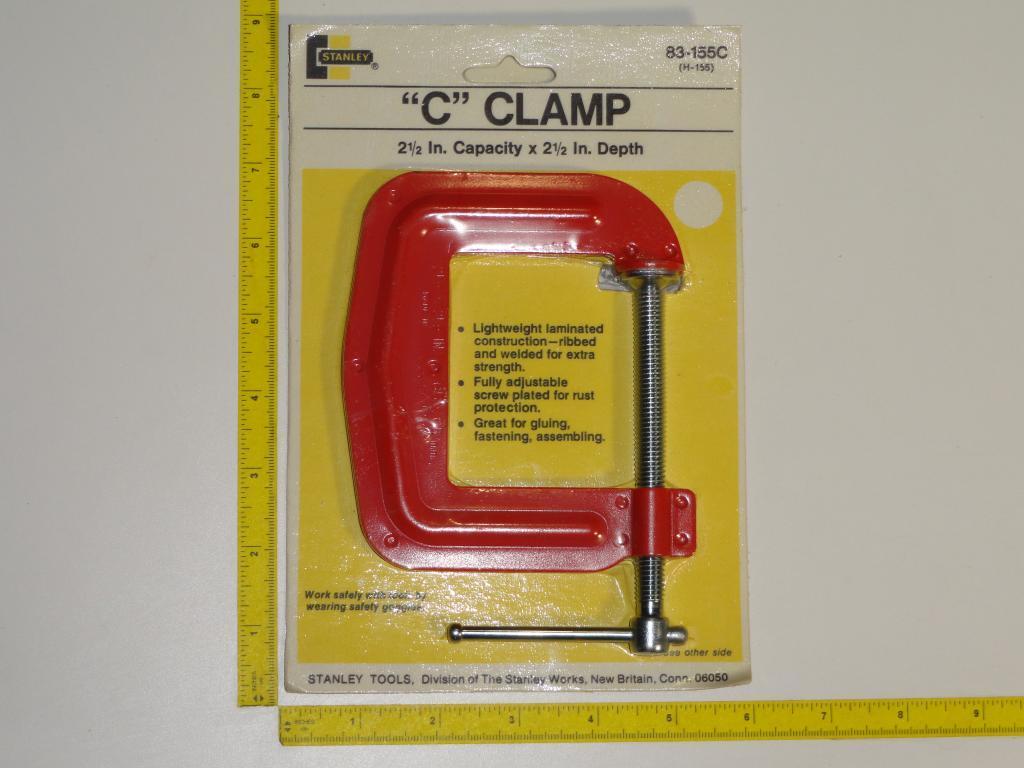 Stanley C Clamp NOS VTG Woodworking 2 1/2\