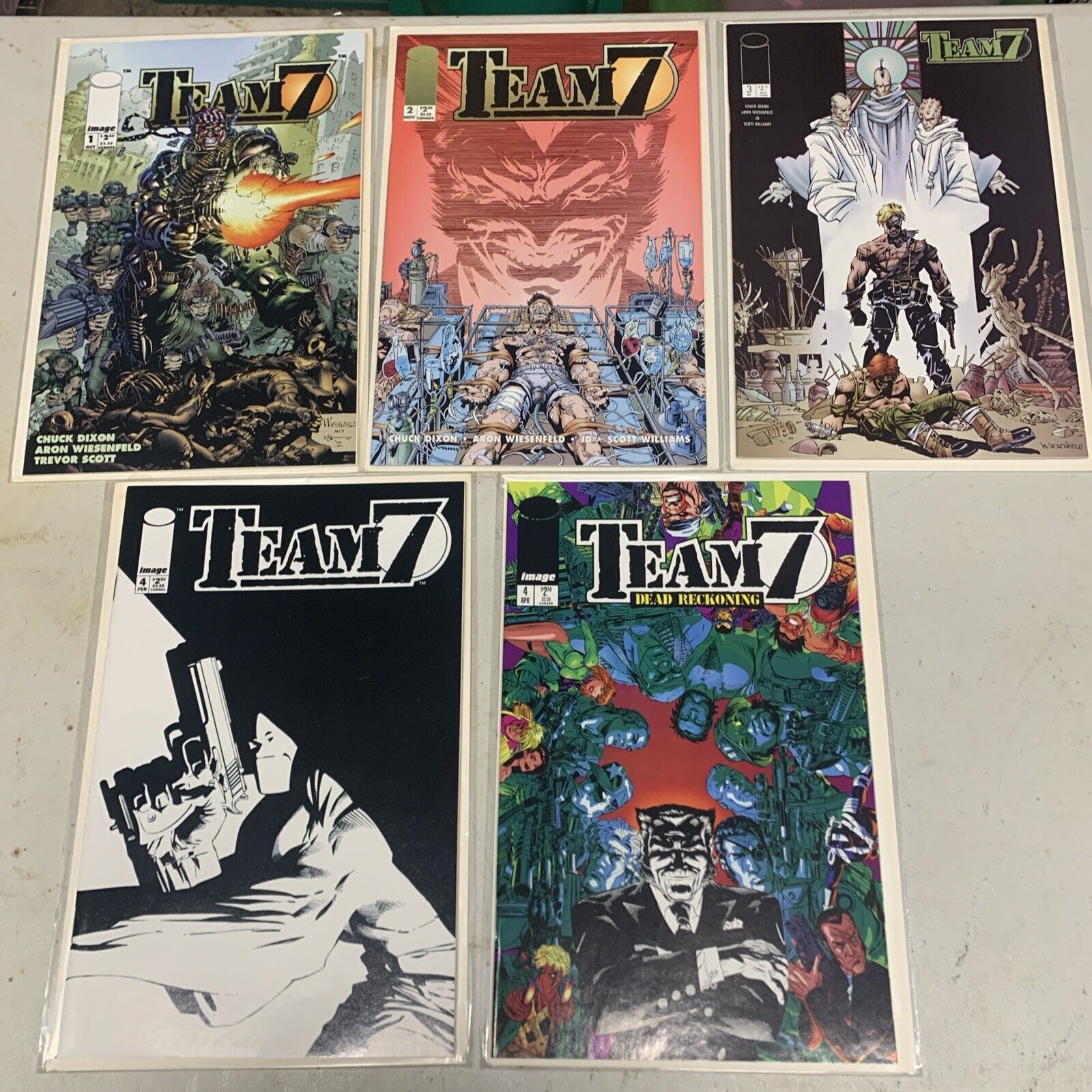 Team 7 Image Comics #1-4 Lot & Dead Reckoning # 4 Mint Condition Great Lot