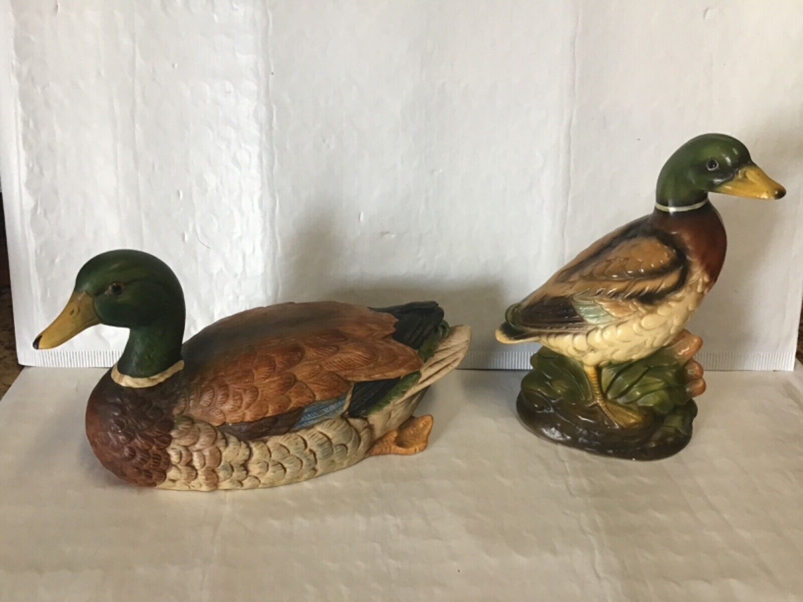 Lot of 2 Vintage Mallard Duck Figurines 6.25\