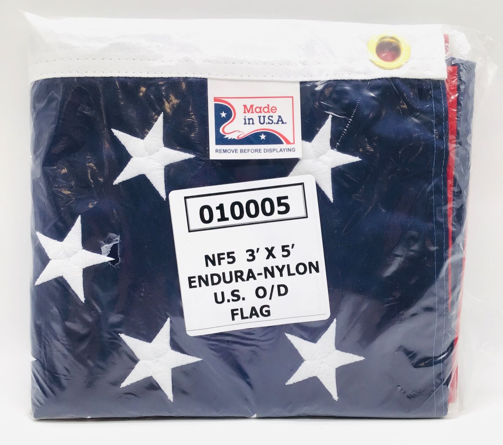 Endura-Nylon American USA Flag NF5 010005 Embroidered Reinforced 3\'x5\' - NEW