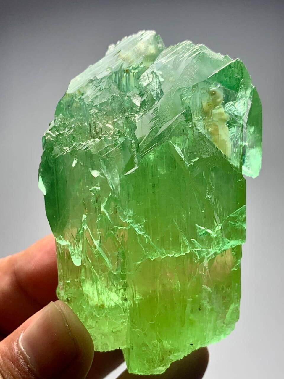 204 gm Double Terminated Hiddenite Kunzite Crystal from Afghanistan