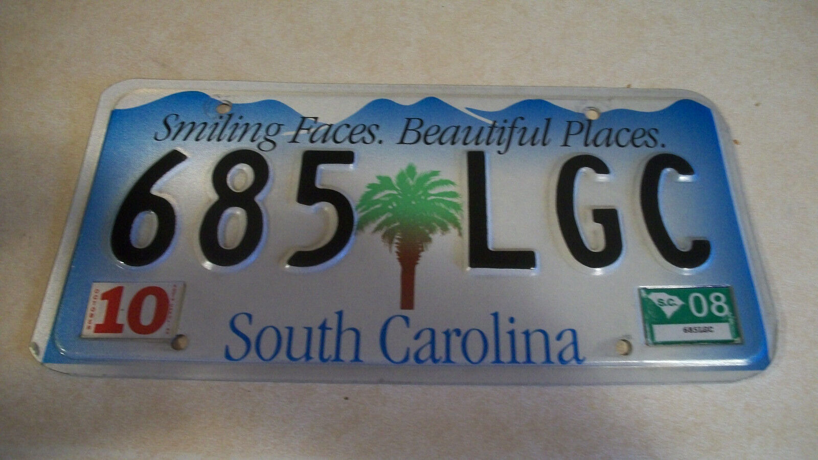 2008 South Carolina license plate