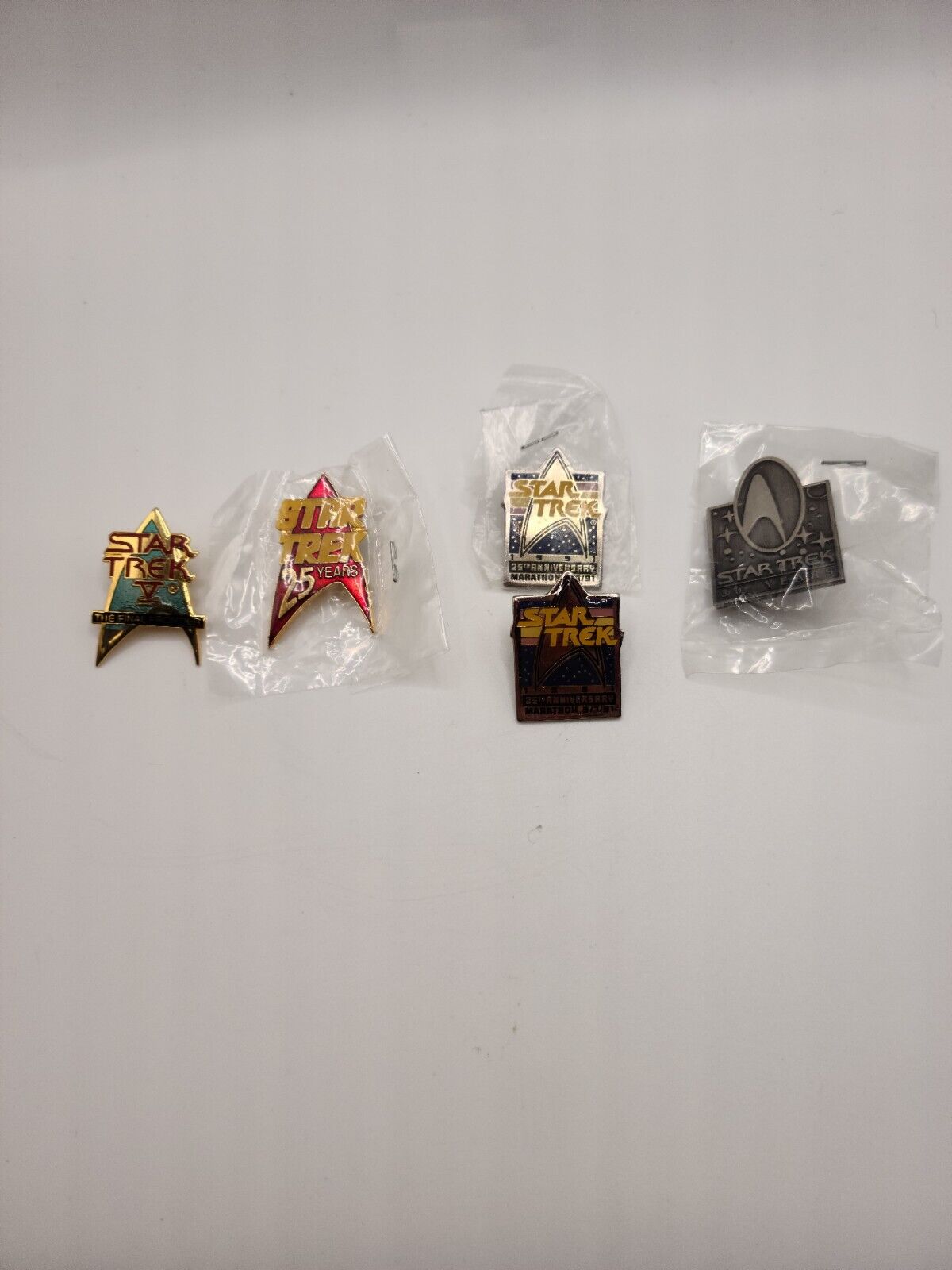 Star Trek Pin 25th And 30th Year Vintage Set Of 5