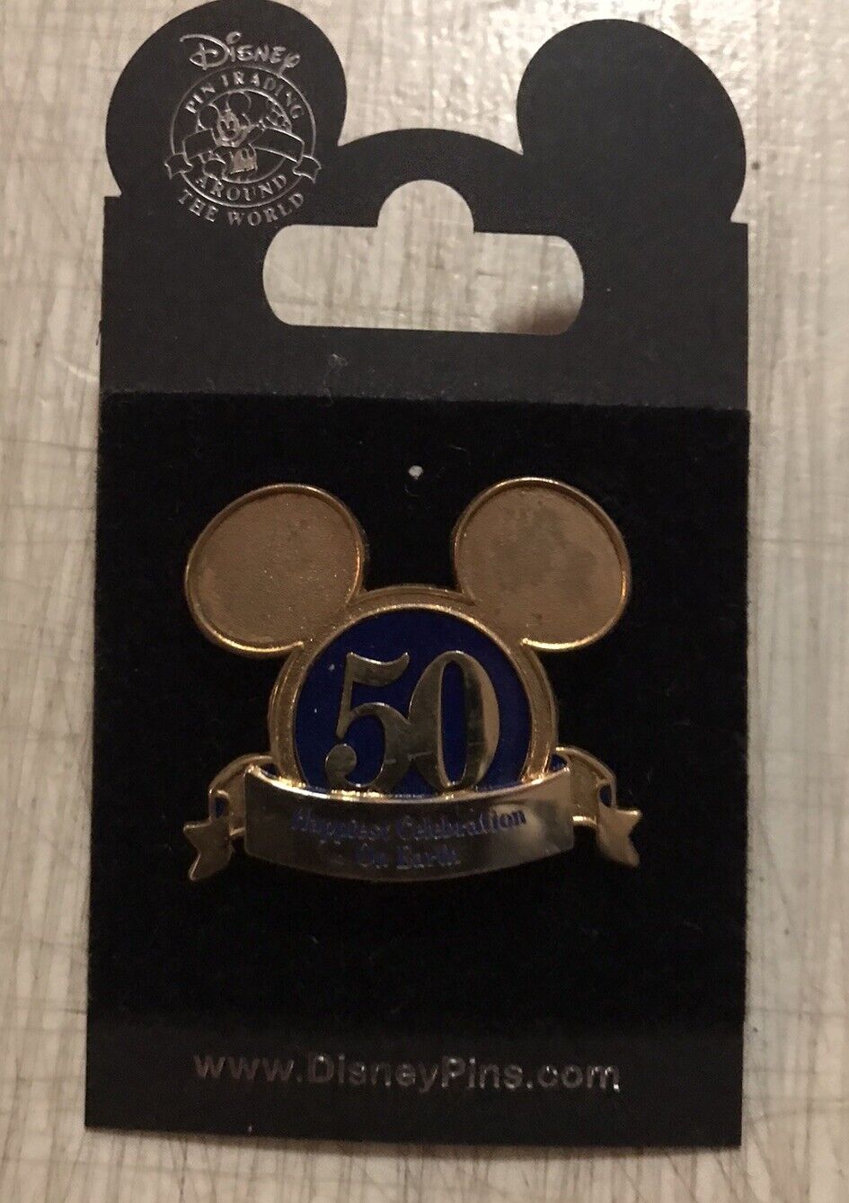 Disney Pin 50th Anniversary - New - Old Stock Walt Disney Mickey