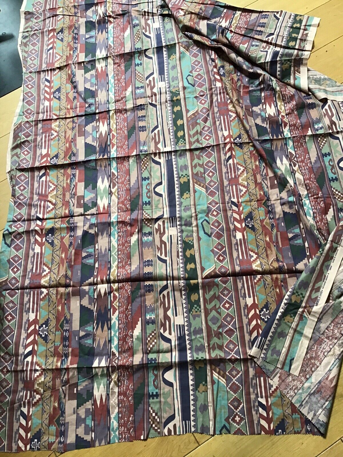 Vintage 80s Liberty London Fabric ‘Zebak’ Collier Campbell Cotton 180x140 Cm