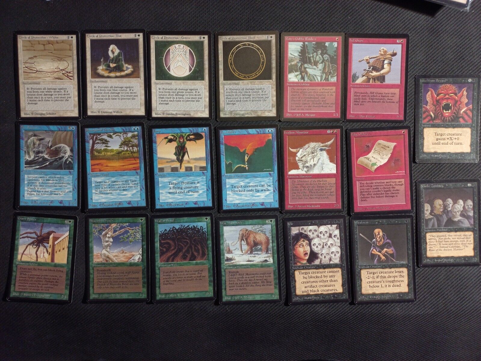 Lot of 20 Beta Cards NM 1993 MTG Vintage Old School Magic