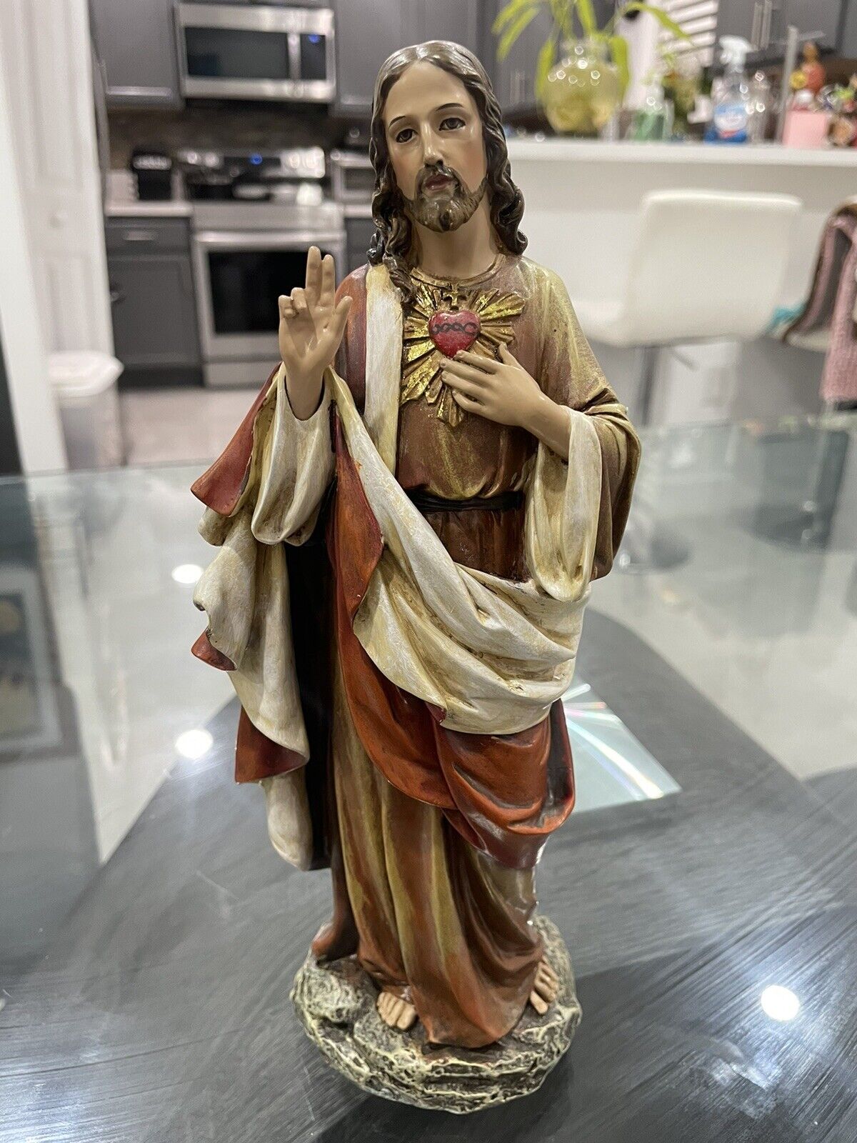 Sacred Heart Of Jesus Holy Statue Figure Religious Figurine Home Catholic 10”