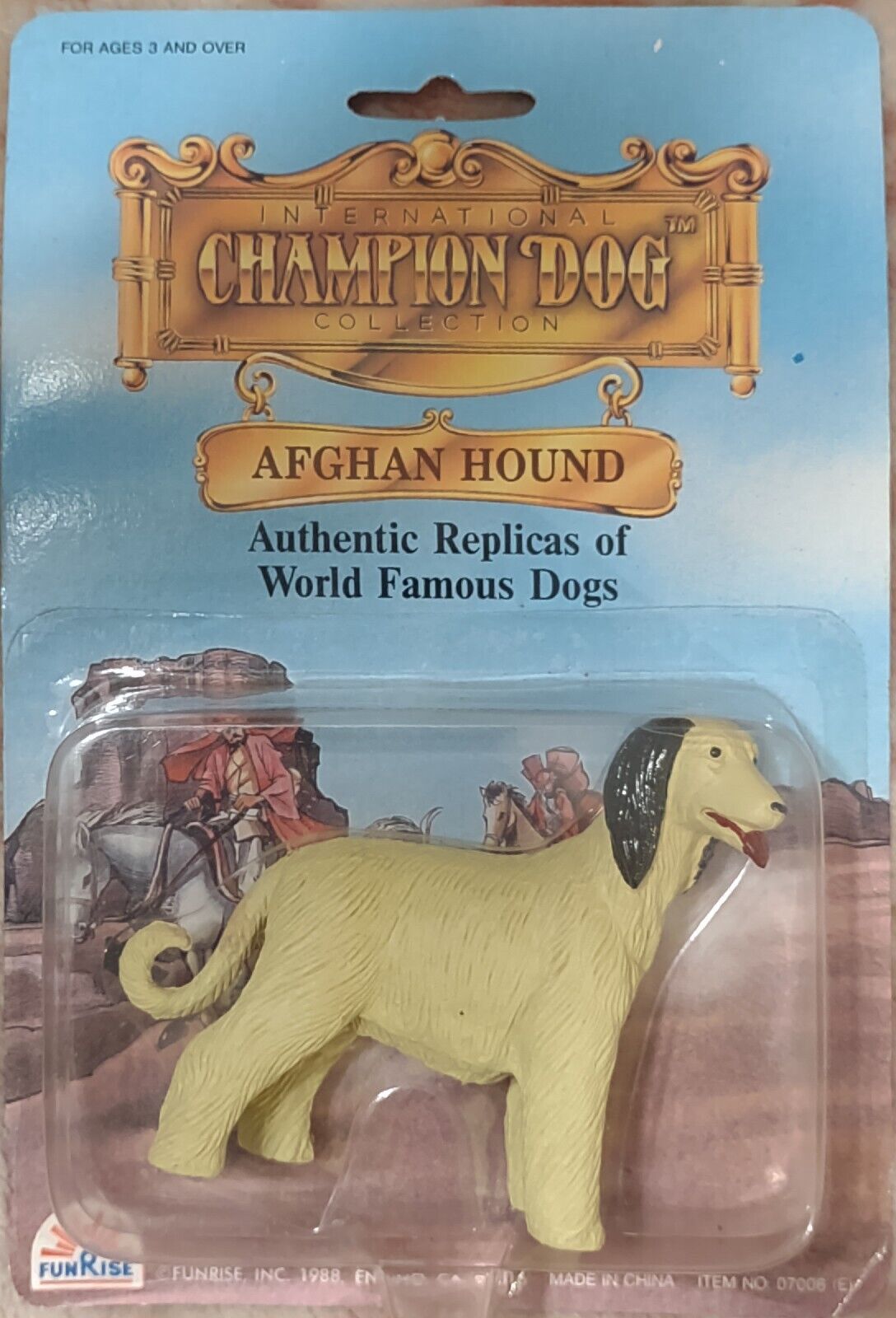 Vintage Funrise International Champion Dog Afghan Hound Figure NIP
