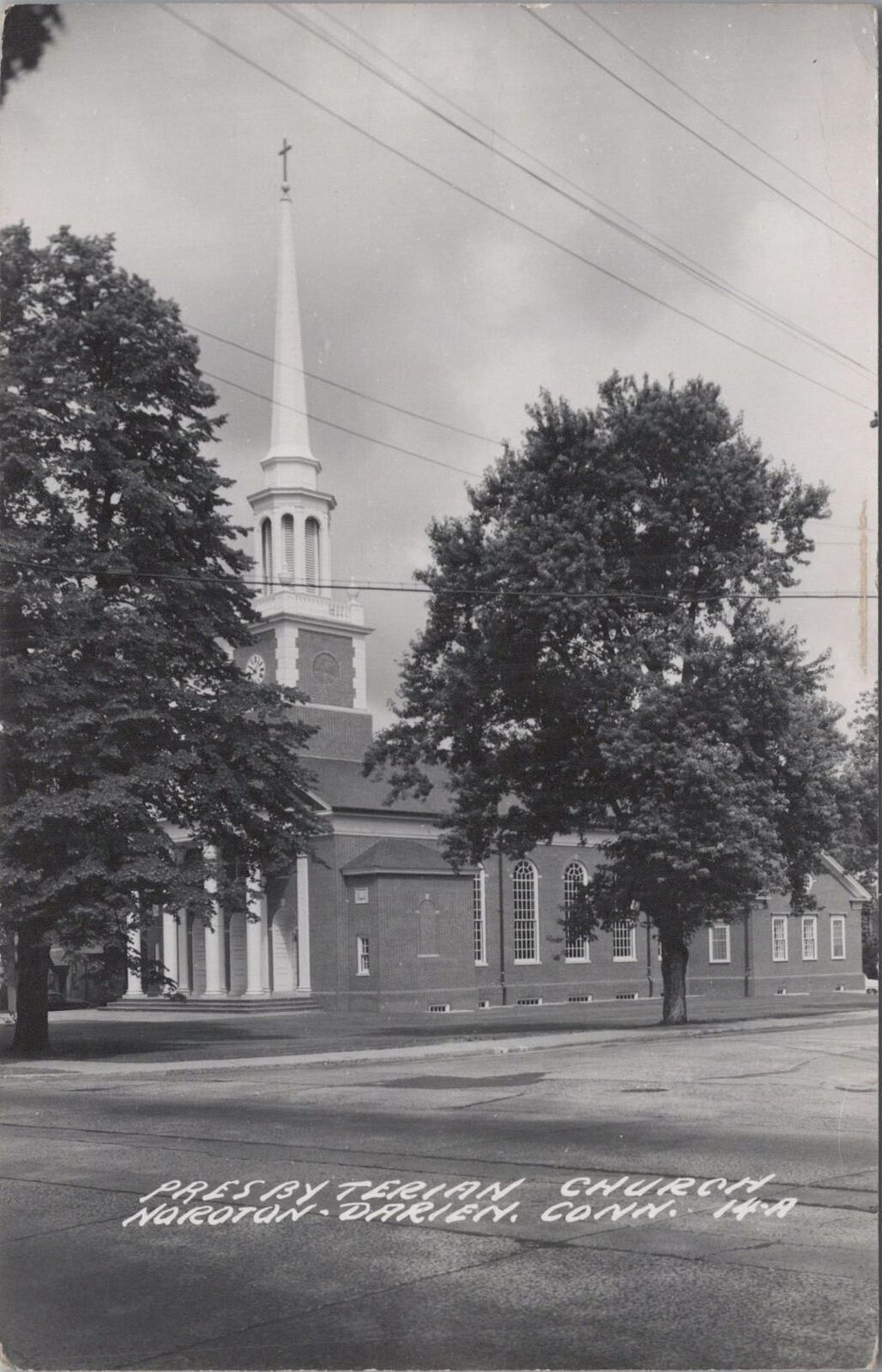 RPPC Postcard Presbyterian Church Narotan Darien CT 