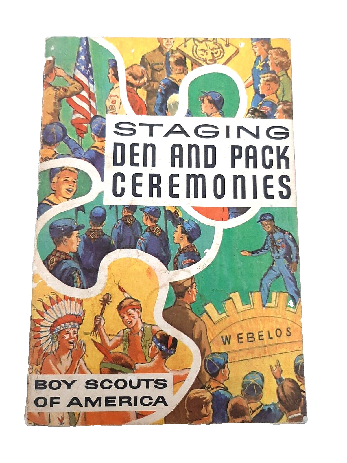 Vintage 1971 Boy Scouts of America Staging Den & Pack Ceremonies Softcover Book